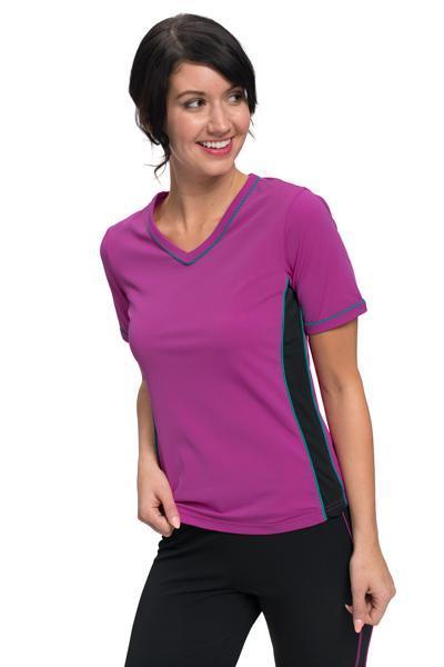 Adventure Chic V Neck Short Sleeve Swim Shirt - Chlorine