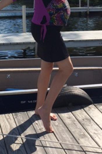 Little Black Sporty Maternity Skirt 18" (with attached shorts)