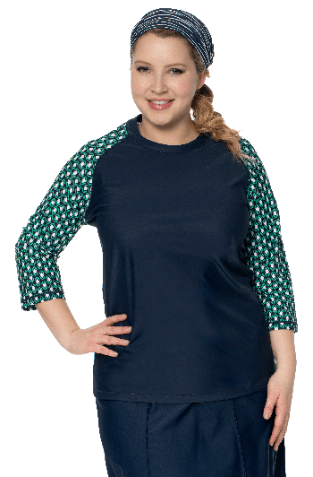 Baseball Babe Inspired Long 3/4 Sleeve Rash Guard Swim Shirt