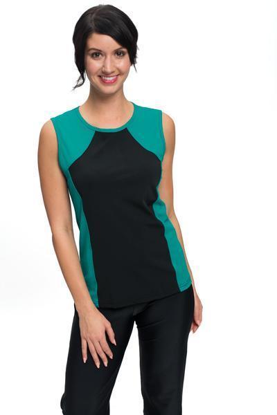 Tidal Tank Sporty Sleeveless Swim n' Gym Top - Chlorine Proof- SALE