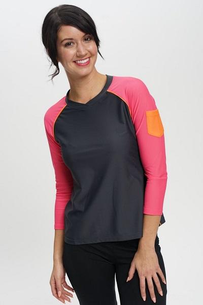 La Playa 3/4 Long Sleeve Rash Guard and  Running Shirt