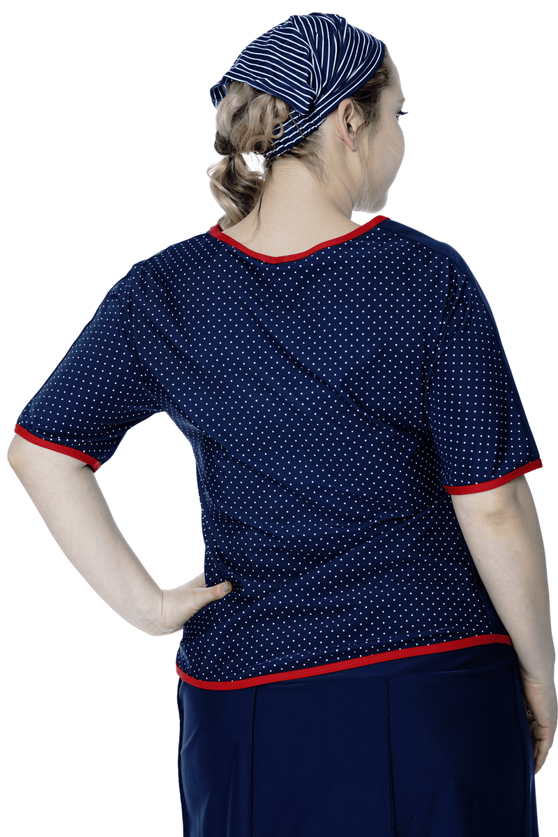 Round Neck Short Sleeve Swim Top main image 1